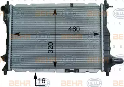 Водяной / масляный радиатор BEHR/HELLA для CHEVROLET SPARK 0.8