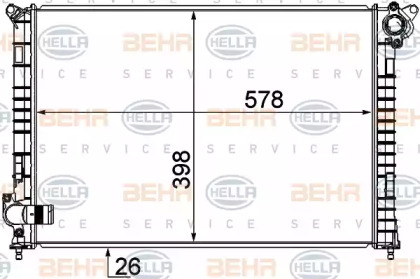 Водяной / масляный радиатор BEHR/HELLA для MINI MINI Кабриолет (R52) Cooper