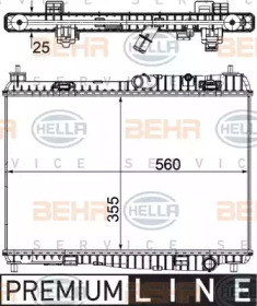 Водяной / масляный радиатор BEHR/HELLA для FORD FIESTA VI Van 1.25