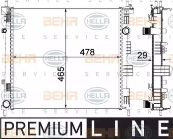 Водяной / масляный радиатор BEHR/HELLA для NISSAN NV200 / EVALIA автобус 1.5 dci (M20, M20M)