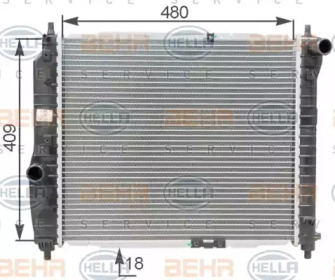 Водяной / масляный радиатор BEHR/HELLA для CHEVROLET KALOS 1.2