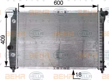 Водяной / масляный радиатор BEHR/HELLA для CHEVROLET KALOS 1.4 16V