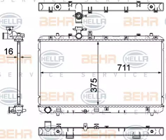 Водяной / масляный радиатор BEHR/HELLA для SUZUKI SX4 (EY, GY) 1.6 VVT 4x4 (RW 416)
