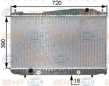 Водяной / масляный радиатор BEHR/HELLA для CHEVROLET EVANDA 2.0