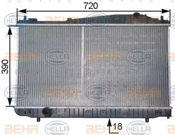 Водяной / масляный радиатор BEHR/HELLA для CHEVROLET EVANDA 2.0