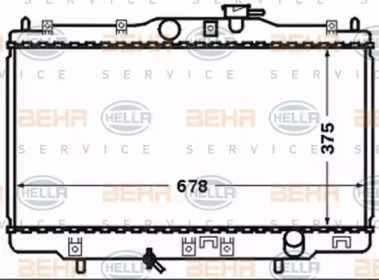 Водяной / масляный радиатор BEHR/HELLA для HONDA ACCORD VI Hatchback (CH, CL) 1.8 i (CH6)