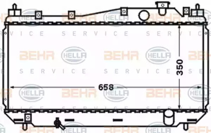 Водяной / масляный радиатор BEHR/HELLA для HONDA CIVIC VII купе (EM2) 1.7 i