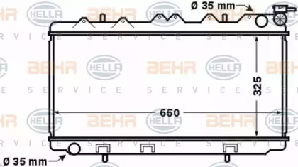 Водяной / масляный радиатор BEHR/HELLA для NISSAN SUNNY III Liftback (N14) 2.0 i 16V