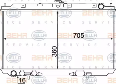 Водяной / масляный радиатор BEHR/HELLA для NISSAN PRIMERA Hatchback (P12) 2.2 dCi