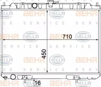 Водяной / масляный радиатор BEHR/HELLA для NISSAN X-TRAIL (T30) 2.0
