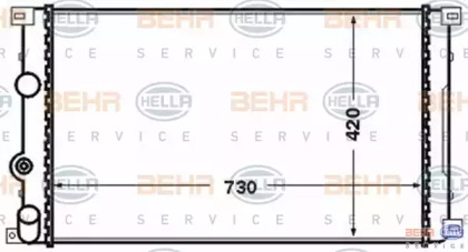 Водяной радиатор BEHR/HELLA для NISSAN INTERSTAR Фургон (X70) dCi 80