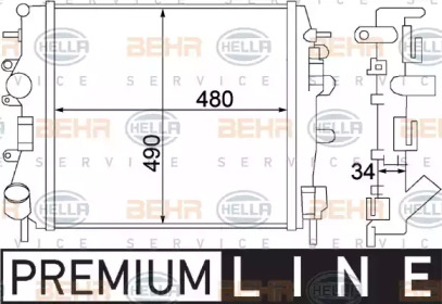 Водяной радиатор BEHR/HELLA для NISSAN KUBISTAR (X76) 1.5 dCi