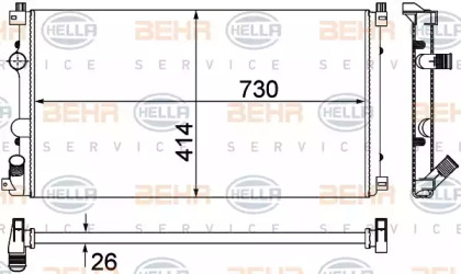 Водяной радиатор BEHR/HELLA для NISSAN INTERSTAR Фургон (X70) dCi 80