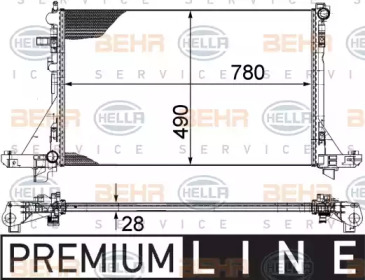 Водяной / масляный радиатор BEHR/HELLA для NISSAN NV400 c бортовой платформой/ходовая часть dCi 125
