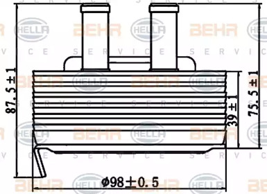 Водяной / масляный радиатор BEHR/HELLA для NISSAN PRIMERA Hatchback (P12) 2.2 dCi