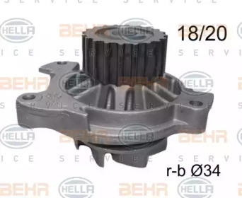Водяной насос BEHR/HELLA для VW CRAFTER 30-50 c бортовой платформой/ходовая часть (2F_) 2.5 TDI