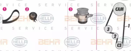 Комплект ремней ГРМ BEHR/HELLA для VW CADDY II Variant (9K9B) 1.6