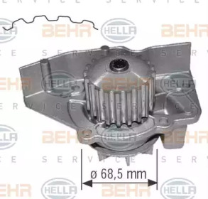 Водяной насос BEHR/HELLA для PEUGEOT 306 Кабриолет (7D, N3, N5) 2.0 16V