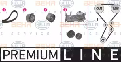 Комплект ремней ГРМ BEHR/HELLA для NISSAN KUBISTAR (X76) 1.6 16V