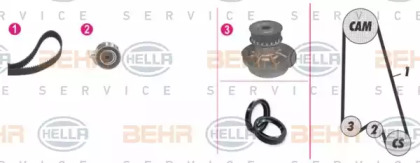 Водяной насос BEHR/HELLA для CHEVROLET LANOS седан 1.4