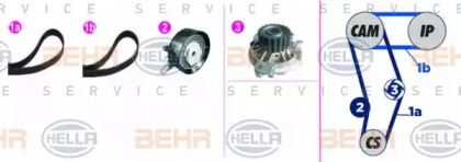 Водяной насос BEHR/HELLA для VW TRANSPORTER IV c бортовой платформой/ходовая часть (70XD) 2.4 D