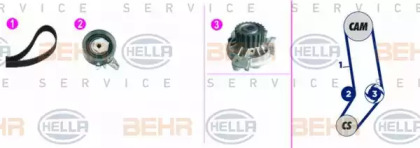 Ремень ГРМ / комплект BEHR/HELLA для VW TRANSPORTER IV c бортовой платформой/ходовая часть (70XD) 2.5 Syncro