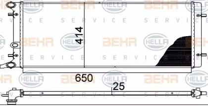 Водяной / масляный радиатор BEHR/HELLA для VW BORA Variant (1J6) 1.4 16V