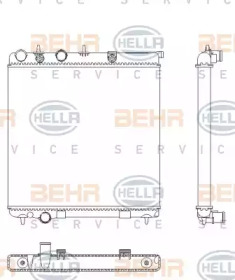 Водяной / масляный радиатор BEHR/HELLA для PEUGEOT 207 CC (WD_) 1.6 16V