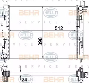 Водяной / масляный радиатор BEHR/HELLA для DACIA DOKKER Express 1.5 dCi