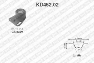 Комплект ремней ГРМ SNR для FORD TRANSIT Фургон (E_ _) 2.0 i (EAL, EAS)
