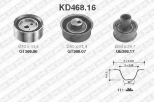 Комплект ремней ГРМ SNR для NISSAN ALMERA I (N15) 2.0 D