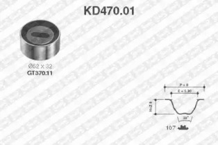 Комплект ремней ГРМ SNR для MAZDA 323 S IV (BG) 1.8 16V Turbo 4WD