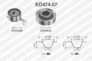 Комплект ремней ГРМ SNR для HONDA PRELUDE IV (BB_) 2.0 i 16V (BB3)