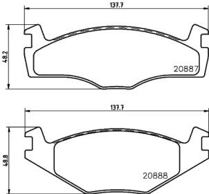 Запчасти для ТО PAGID для VW POLO (6N1) 64 1.9 D