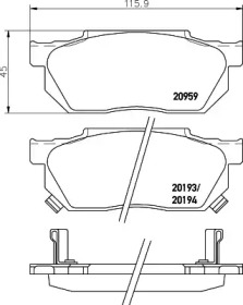 Дополнительные работы PAGID для HONDA PRELUDE II (AB) 1.8 EX