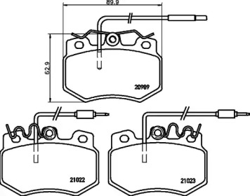 Тормозные колодки PAGID для PEUGEOT 205 I (741A/C) 1.7 Diesel