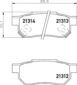 Тормозные колодки PAGID для HONDA PRELUDE III (BA) 2.0 i EX 16V (BA2)