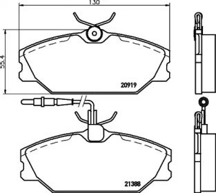 Дисковой тормозной механизм PAGID для DAEWOO LUBLIN II Фургон 2.4 TD (3304)
