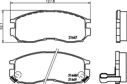 Тормозные колодки PAGID для MITSUBISHI LANCER V (CB_A, CD_A, CE_A) 1.8 16V (CB5A)