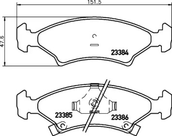 Дисковой тормозной механизм PAGID для KIA SHUMA (FB) 1.8 i 16V
