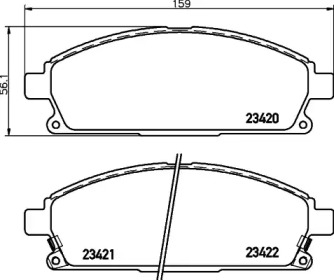 Запчасти для ТО PAGID для NISSAN X-TRAIL (T30) 2.2 dCi 4x4