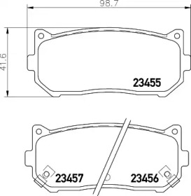 Дисковой тормозной механизм PAGID для KIA SHUMA (FB) 1.8 i 16V