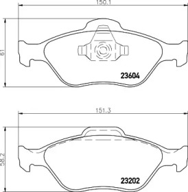 Запчасти для ТО PAGID для MAZDA 121 III (JASM, JBSM) 1.8 D