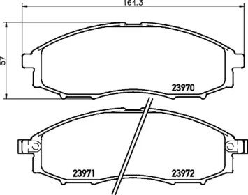 Запчасти для ТО PAGID для NISSAN NAVARA (D22_) 2.5 D 4x4