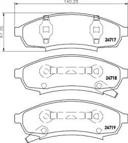 Дисковой тормозной механизм PAGID для CHEVROLET LUMINA купе 2.5