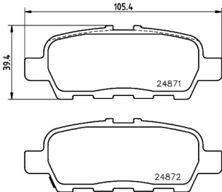 Тормозные колодки PAGID для NISSAN MURANO III (Z52_) 3.5 V6