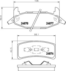 Дисковой тормозной механизм PAGID для CHEVROLET LUMINA купе 2.5