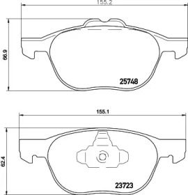 Дисковой тормозной механизм PAGID для FORD KUGA II (DM2) 1.6 EcoBoost