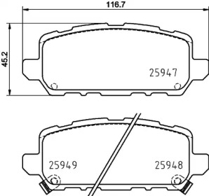 Дисковой тормозной механизм PAGID для HONDA HR-V (RU) 1.6 i-DTEC (RU8)