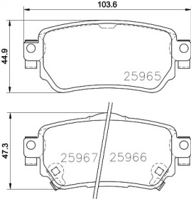 Дисковой тормозной механизм PAGID для NISSAN QASHQAI II (J11, J11_) 1.6 dCi ALL MODE 4x4-i